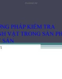 PHƯƠNG PHÁP KIỂM TRA VI SINH VẬT TRONG SẢN PHẨM THUỶ SẢN