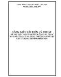 Sáng kiến kinh nghiệm Mầm non: Giải pháp làm tốt công tác tham mưu để củng cố và tăng trưởng cơ sở vật chất trong trường Mầm non