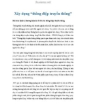 Xây dựng 'thông điệp truyền thông'