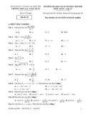 Đề thi học kì 2 môn Toán lớp 11 năm 2019-2020 – Trường THPT Lạc Long Quân