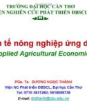 Kinh tế nông nghiệp ứng dụng