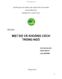 Tiểu luận: Mật độ và khoảng cách trồng ngô