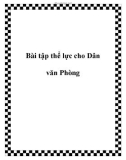 Bài tập thể lực cho Dân văn Phòng