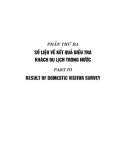 Khách du lịch năm 2006 - Kết quả điều tra chi tiêu: Phần 2