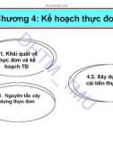 Bài giảng Quản trị thực phẩm và đồ uống - Chương 4: Kế hoạch thực đơn