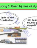 Bài giảng Quản trị thực phẩm và đồ uống - Chương 5: Quản trị mua và dự trữ