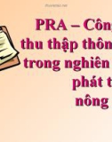 Bài giảng PRA – Công cụ thu thập thông tin trong nghiên cứu phát triển nông thôn