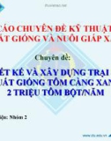 BÁO CÁO CHUYÊN ĐỀ KỸ THUẬT SẢN XUẤT GIỐNG VÀ NUÔI GIÁP XÁC