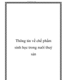 Thông tin về chế phẩm sinh học trong nuôi thuỷ sản