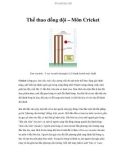 Thể thao đồng đội – Môn Cricket