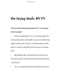 Dư lượng thuốc BVTV