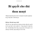 Bí quyết cho đùi thon mượt