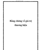 Bằng chứng về giá trị thương hiệu