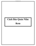 Cách Bảo Quản Nấm Rơm