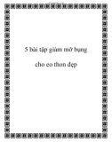 5 bài tập giảm mỡ bụng cho eo thon đẹp