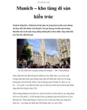 Munich – kho tàng di sản kiến trúc