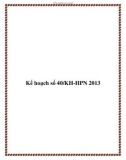 Kế hoạch số 40/KH-HPN 2013