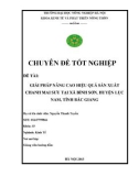 Đề tài: giải pháp nâng cao hiệu quả sản xuất Chanh Mai Sưu tại xã Bình Sơn, huyện Lục Nam, tỉnh Bắc Giang