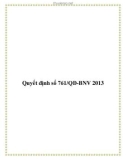 Quyết định số 761/QĐ-BNV 2013