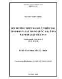 Luận văn Thạc sĩ Luật học: Bồi thường thiệt hại do ô nhiễm dầu theo pháp luật Trung Quốc, Nhật Bản và pháp luật Việt Nam