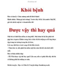 Khỏi bệnh