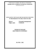 Thesis summary Doctor of Economic: Developing Vietnam's mechatronics industry in the period up to 2020, vision to 2030