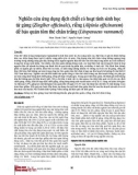 Nghiên cứu ứng dụng dịch chiết có hoạt tính sinh học từ gừng (Zingiber officinale), riềng (Alpinia officinarum) để bảo quản tôm thẻ chân trắng (Litopenaeus vannamei)