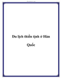 Du lịch thiền tịnh ở Hàn Quốc