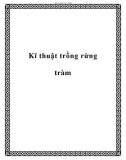 Kĩ thuật trồng rừng tràm