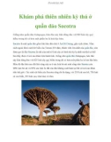 Khám phá thiên nhiên kỳ thú ở quần đảo Socotra