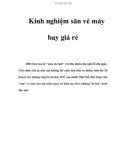 Kinh nghiệm săn vé máy bay giá rẻ