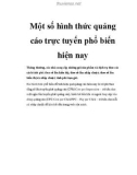 Một số hình thức quảng cáo trực tuyến phổ biến hiện nay