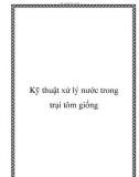 Kỹ thuật xử lý nước trong trại tôm giống