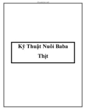 Kỹ Thuật Nuôi Baba Thịt