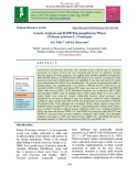 Genetic analysis and RAPD polymorphism in wheat (Triticum aestivum L.) genotypes