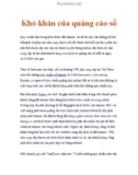 Khó khăn của quảng cáo số