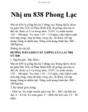 Nhị ưu 838 Phong Lạc