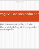 Bài giảng Công nghệ cà phê ca cao (Phần 2): Chương 6 - Các sản phẩm từ ca cao