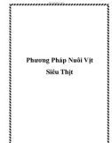 Phương Pháp Nuôi Vịt Siêu Thịt