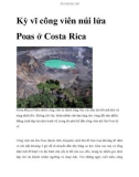 Kỳ vĩ công viên núi lửa Poas ở Costa Rica