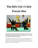 Tìm hiểu Giải vô địch Pencak Silat