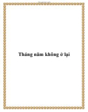 Tháng năm không ở lại