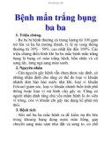 Bệnh mẩn trắng bụng ba ba