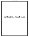 Kỹ thuật tạo hình Bonsai