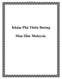 Khám Phá Thiên Đường Mua Sắm Malaysia