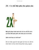 2X - Cơ chế đột phá cho giảm cân