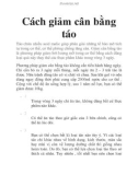 Cách giảm cân bằng táo