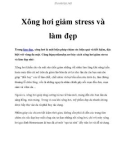 Xông hơi giảm stress và làm đẹp