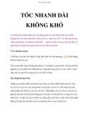 TÓC NHANH DÀI KHÔNG KHÓ