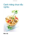 Canh măng chua nấu nghêu